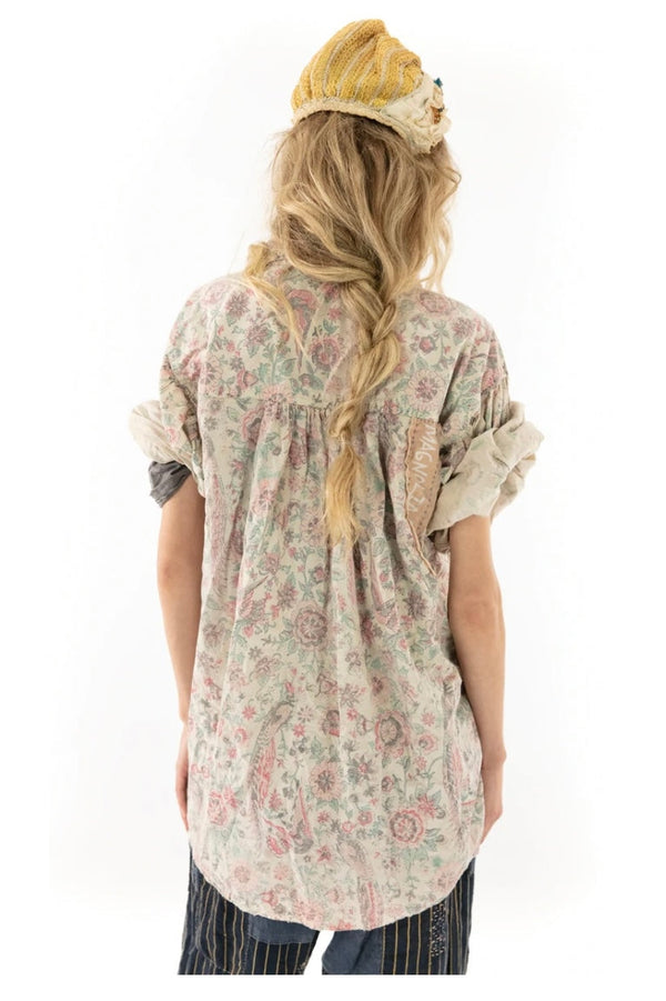 BLOCK PRINT TORA SHIRT - TOP 1123 ACANTHUS SUN