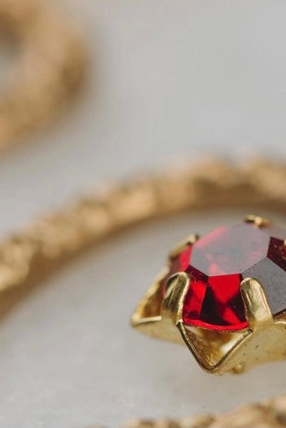 RUBY STARDUST EARRING
